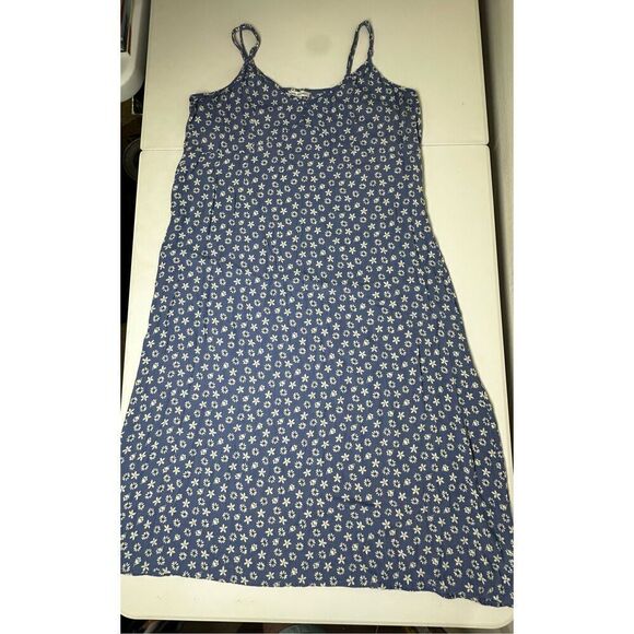 Free Assembly Bohemian Romantic Sky Blue Spaghetti Straps Midi Dress Size XXL - Picture 5 of 16